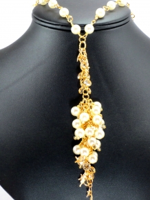 14k gold filled necklace Occupied Japan Glass Pearls from 1940s