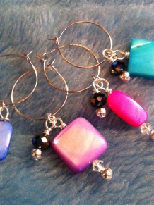 Mother of Pearl Wine Glass Charms