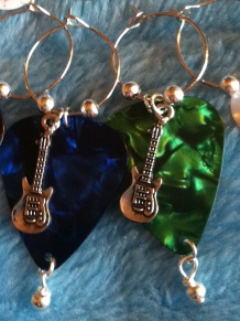 Guitar Wine Glass Charms