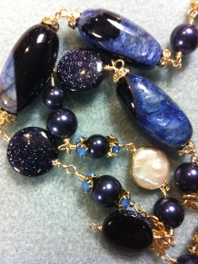 Navy Agates, Goldstones 
