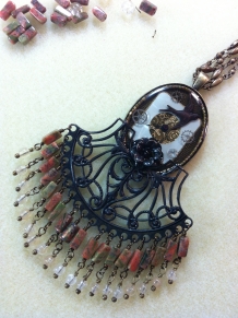 Steampunk/Gothic Bird Resin Art stage 2