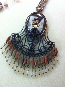 Steampunk/Gothic Bird Resin Art stage 2